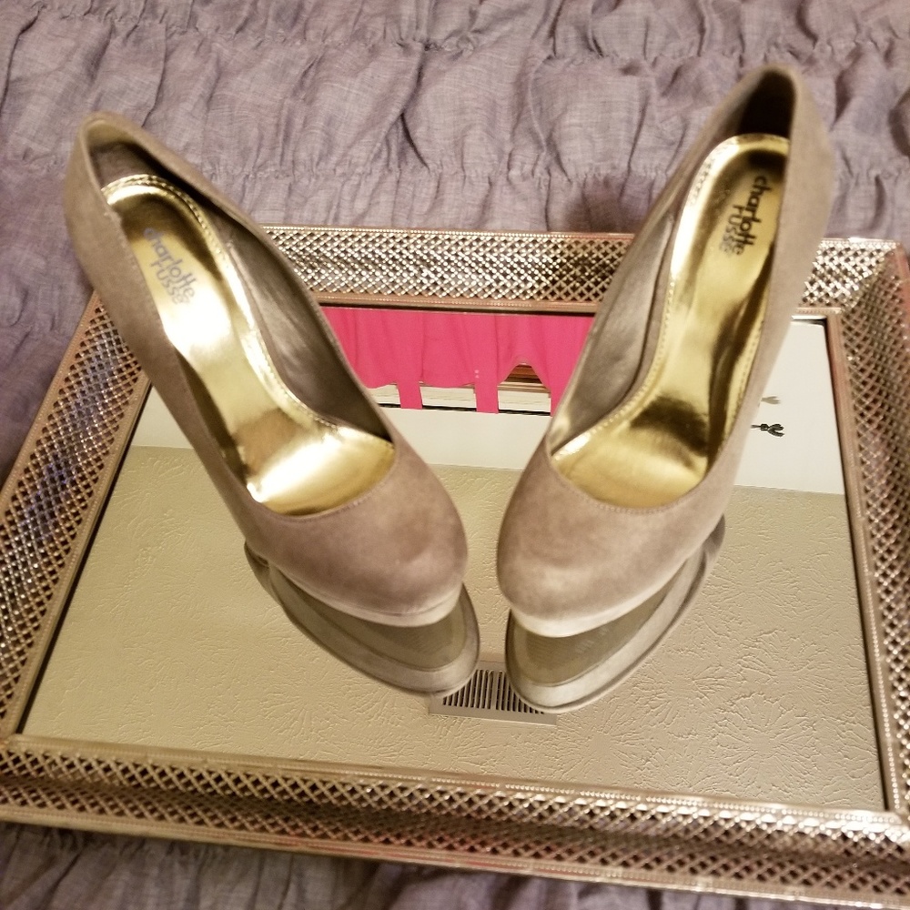 Faux Suede Heels